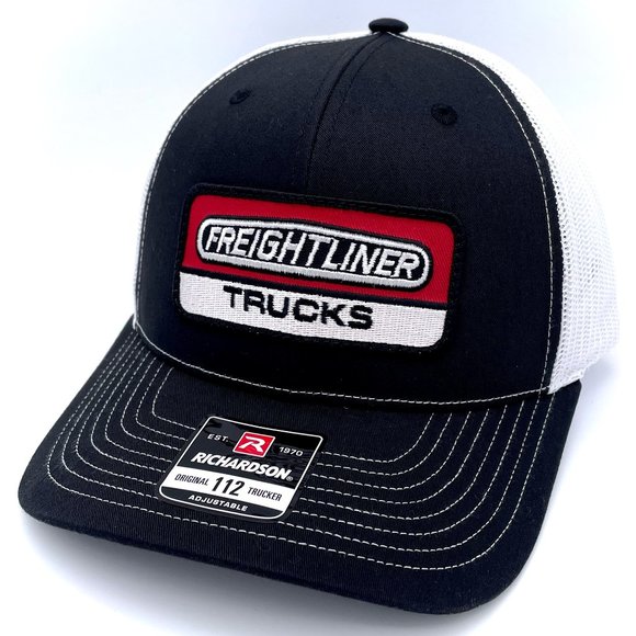 Richardson Other - Vintage Freightliner Trucking Patch Hat - New Richardson 112 Black & White Cap